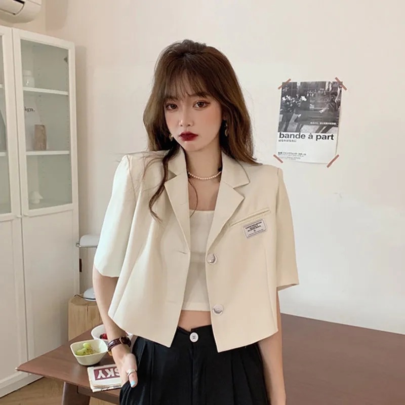 Áo blazer tay ngắn mỏng Mùa Hè Nữ