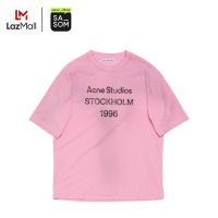 Acne Studios Stockholm 1966 Logo T-shirt Cotton Candy Pink | ของแท้ ตรวจสอบโดย SASOM