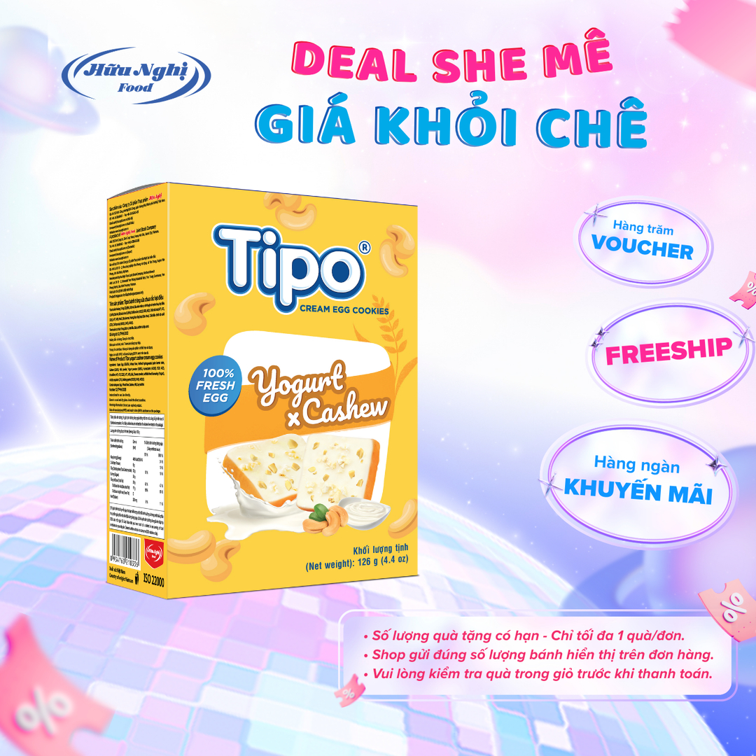 Bánh Tipo Sữa Chua Hạt Điều 126G
