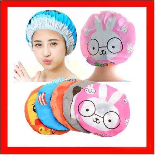 Mũ tắm chùm tóc, trùm đầu, chụp tóc có họa tiết