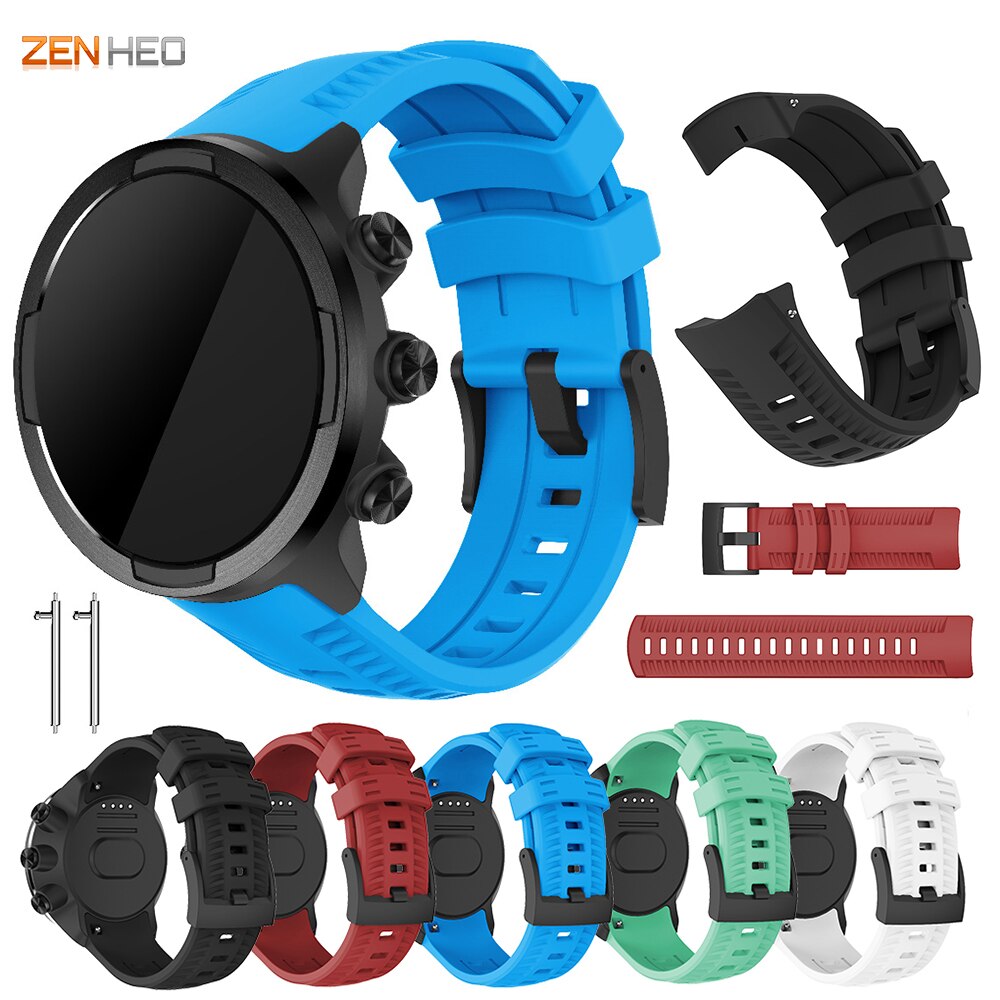 24Mm Silicone Strap For SUUNTO 9 D5 Replacemet Watch Band For Suunto