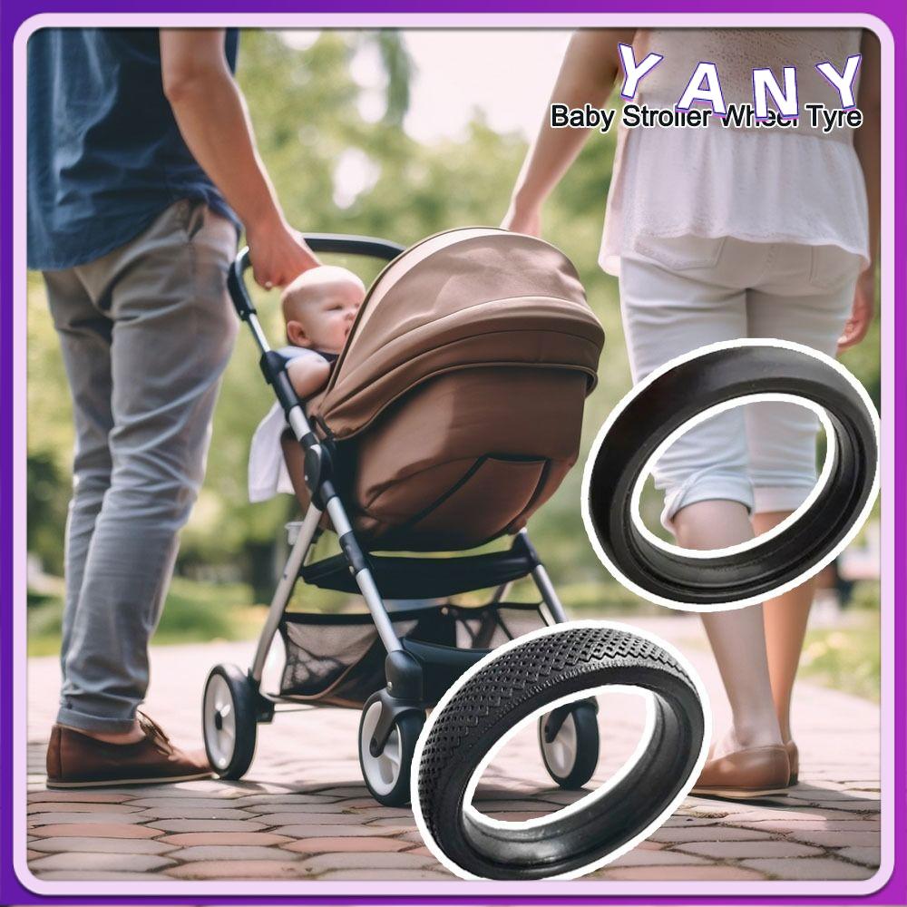 YANY Stroller Replacement Baby Stroller Wheel Tyre Rubber Silent Bearings