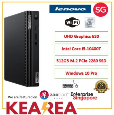 Lenovo Think Centre M70q: TINY11DT004HSG | Intel Core i5-10400T | 8GB RAM | 512GB SSD | 1.25Kg | Win10 Pro | IEEE network | 3Yrs Onsite Warranty