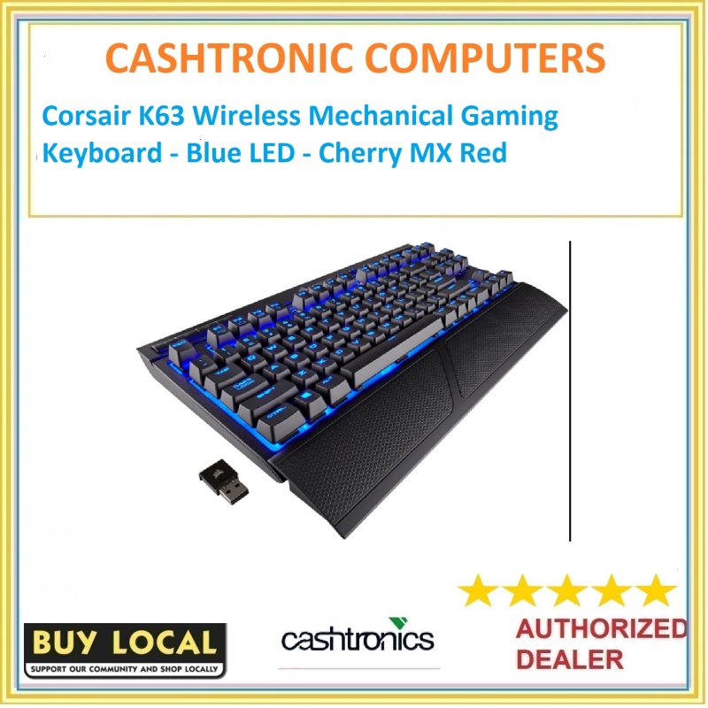 Corsair K63 Wireless Mechanical Gaming Keyboard - Blue LED - Cherry MX Red Singapore