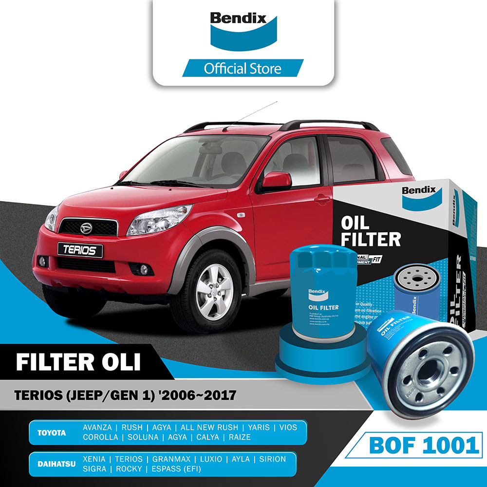 Bendix Filter Oli Saringan Oli Mobil Daihatsu Terios 2006-2017 - BOF1001 Harga 42,300 rupiah*Gratis Ongkir