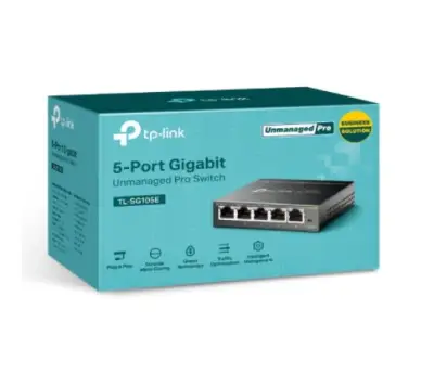 TP-Link TL-SG105E 5-Port Gigabit Easy Smart Switch 220V UK Power