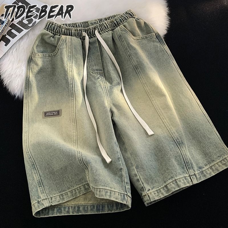 TIDE BEAR Men's casual denim shorts Stylish simple style shorts Comfortable breathable casual teen shorts