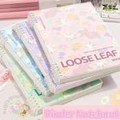 A5 Loose-Leaf Notebook Floral Cute Binder Notepad Removable Stationery Office Supplies