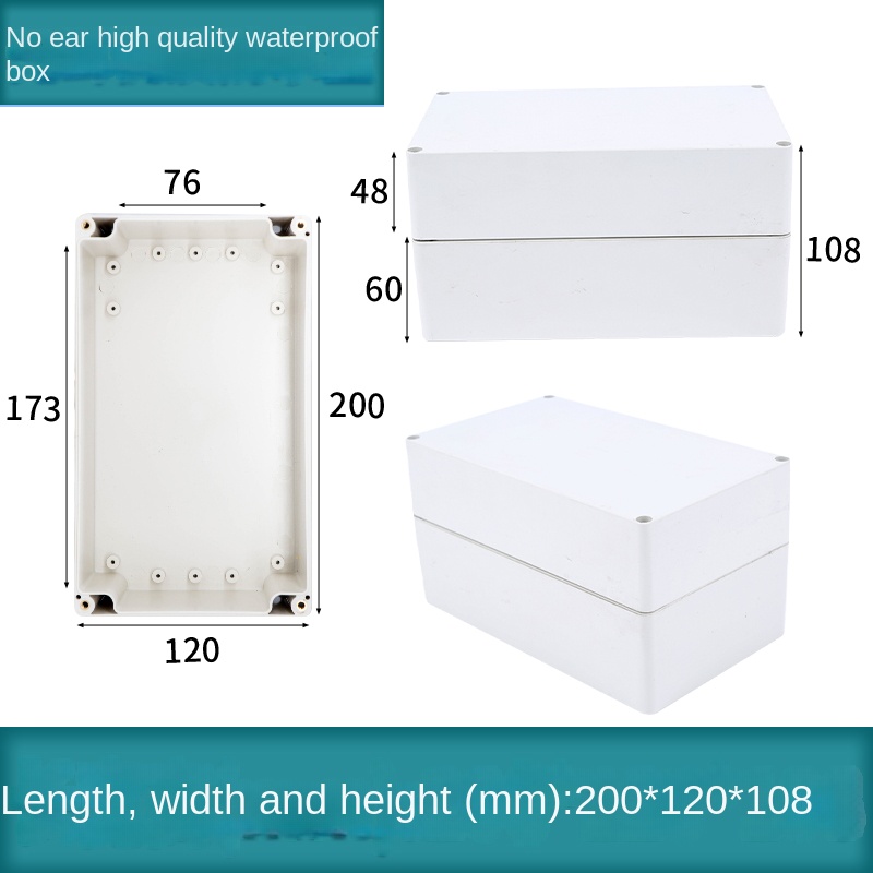 Vỏ Nhựa Chống Nước 200x120x108 mm | Kehua F-type Xám Công Nghiệp IP65 Hộp Tủ Điều Khiển Tự Động Hóa Công Nghiệp