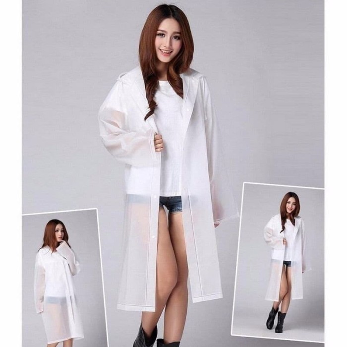 Jas Hujan Plastik Vinyl Poncho All Size Transparant Anti Air Ponco raincoat Giá 25,692 Đồng*Miễn phí vận chuyển