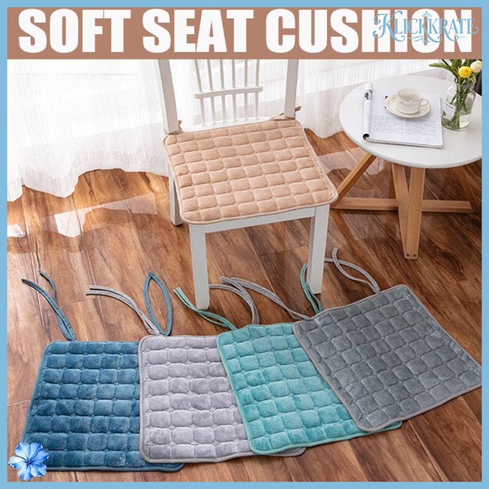 KLICKKRATE 45x45cm Đệm ghế Vải flannel Ngoài ra, nhung Đệm ghế học sinh Bền bỉ Ấm áp Đệm eo Trang trí văn phòng tại nhà