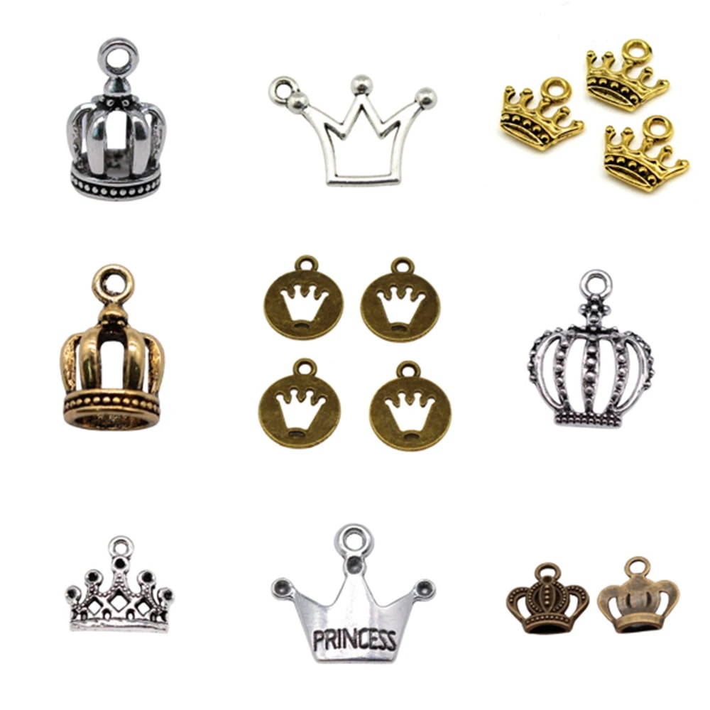 King Crown Charms Men Accessories Handmade Jewelry Making