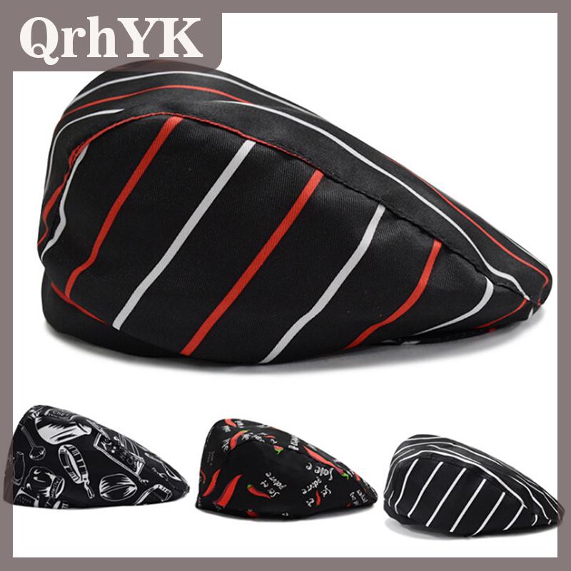 QrhYK Mũ nồi lái xe Newsboy thời trang cho nam mũ phẳng chơi gôn bằng cotton màu trơn