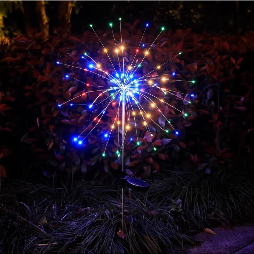 Solar LED Firework Lights for Garden Decoration Waterproof Outdoor Fairy Lights Dandelion Lawn Lights for Garden Yard Decoration