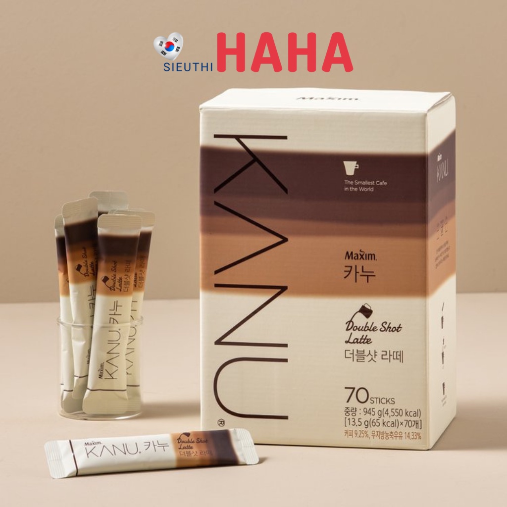 Cà phê hoà tan hàn quốc maxim kanu double shot latte 135g 맥심 카누 더블샷라떼