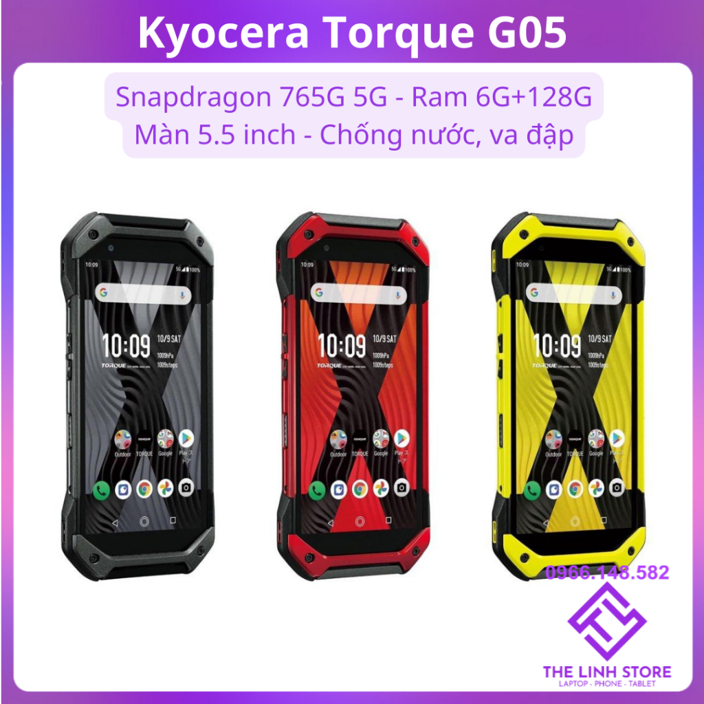 Điện thoại Kyocera Torque G05 KYG01 ram 6G 128G - Snaρdragon 765G