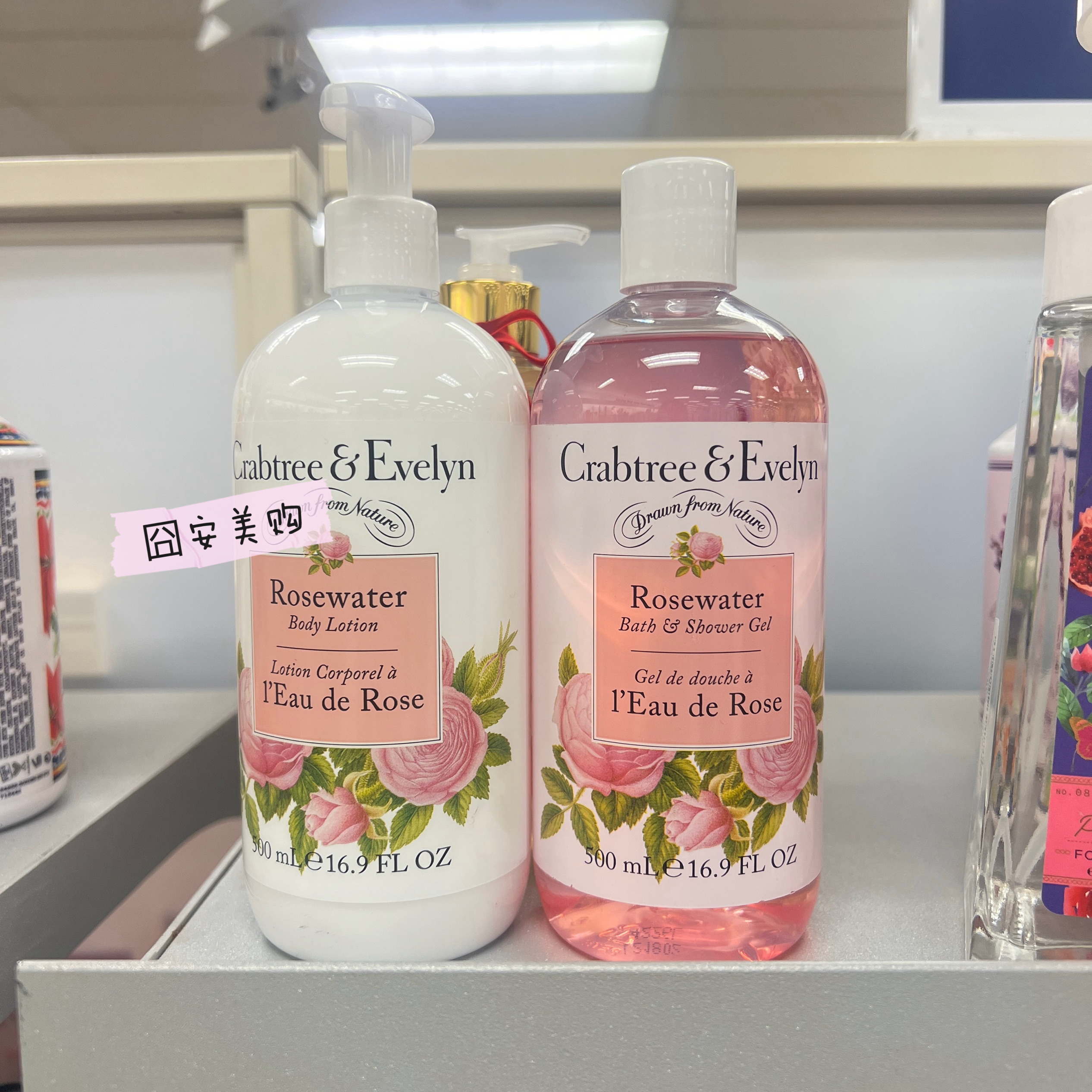 CRABTREE & EVELYN Rosewater BATH & SHOWER GEL 500ml 16.9 Fl OZ New BIG - View #8