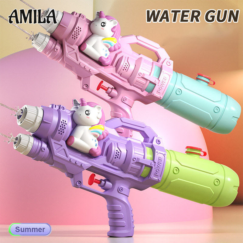 AMILA Children s water spray toy, double nozzle water spray, pull