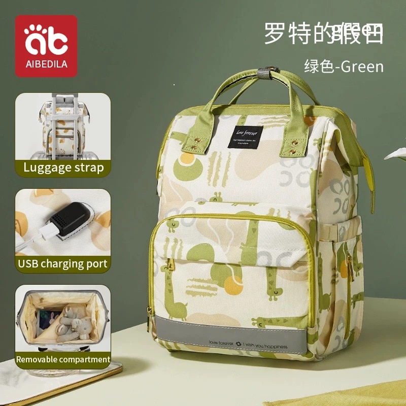 AIBEDILA Maternity Bag for Baby Large Capacity Waterproof Bags for Mom Mother-kids Diaper Nappy Babies Stuff Mommy Things Gear ราคา  616 บาท*ส่งฟรี