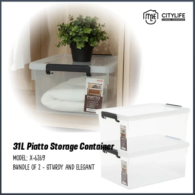 (BUNDLE OF 2) - Citylife 31L Piatto Series Storage Container (M) X-6269