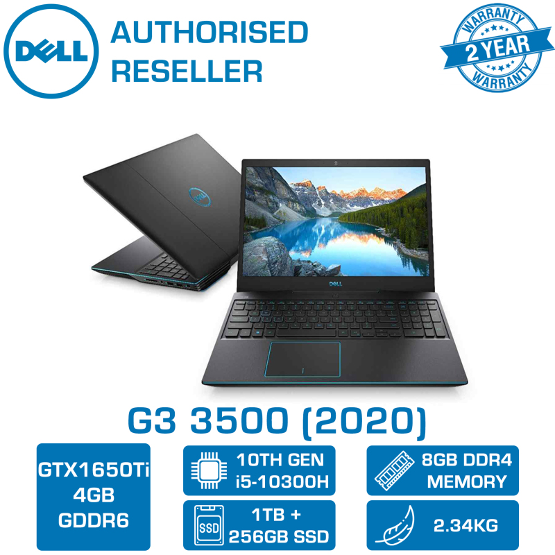 DELL G3 3500-103814GL 15.6 INTEL CORE i5-10300H | 8GB | 1TB+256GB SSD | GTX 1650Ti 4GB | WIN 10