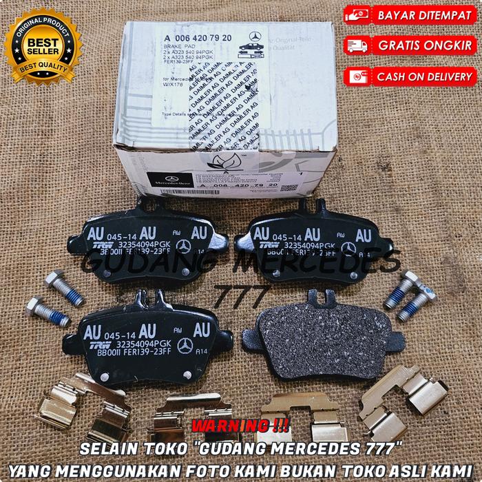 KAMPAS REM BRAKE PAD BELAKANG MERCEDES BENZ W117 W156 W246 W176 CLA GLA A0064207920 -DAANSHOP5 Harga 1,421,000 rupiah*Gratis Ongkir