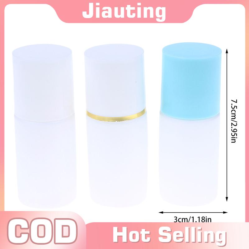 Jiauting 20ml bơm lại miếng bọt biển đầu Applicator nhựa rỗng chai thuốc cho tóc tăng trưởng antipruritic daub điền Liniment lỏng