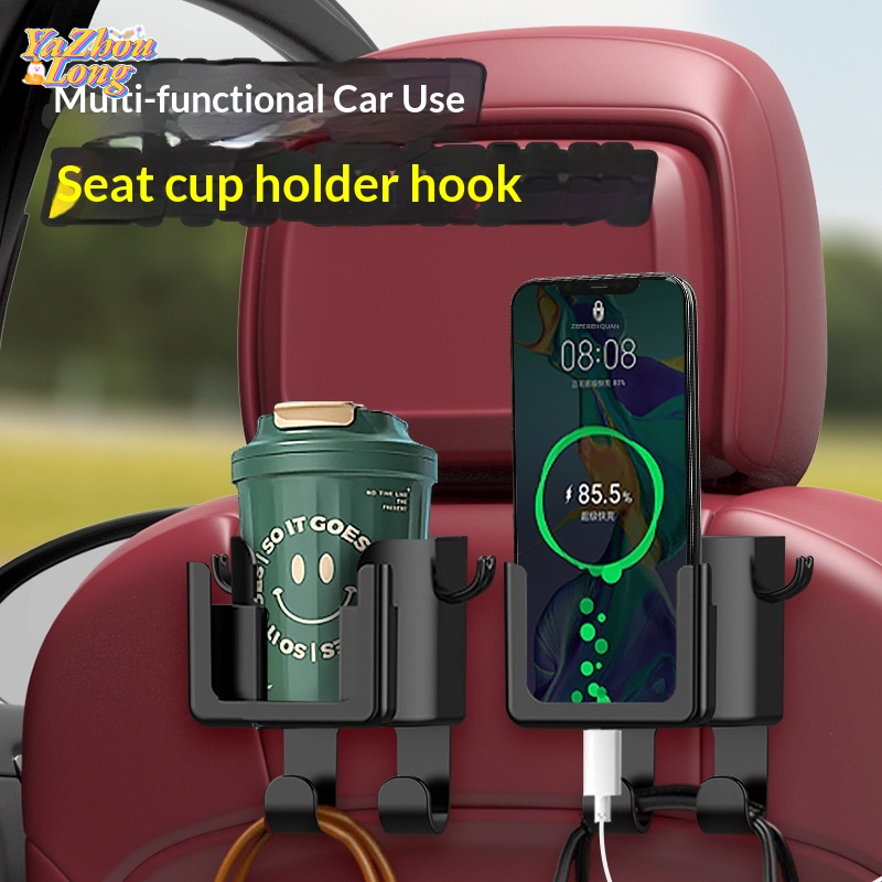 YZLong Universal Car Cup Holder with Multi-Functional Hook for Backseat Headrest, Perfect for Phone and Drink Storage Giá 27,000 Đồng*Miễn phí vận chuyển