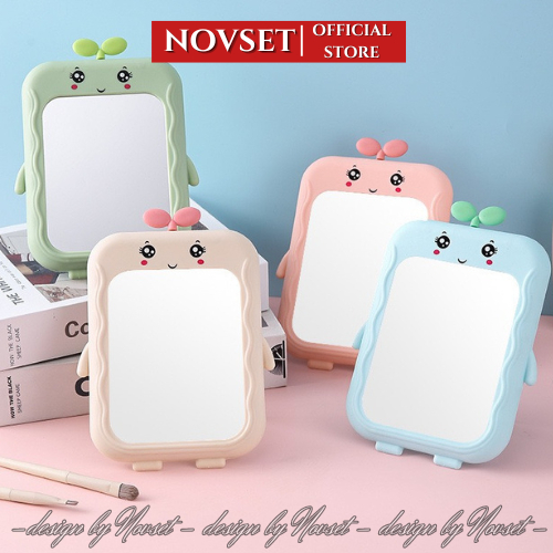 Gương để bàn gấp gọn mini MẦM CÂY dễ thương