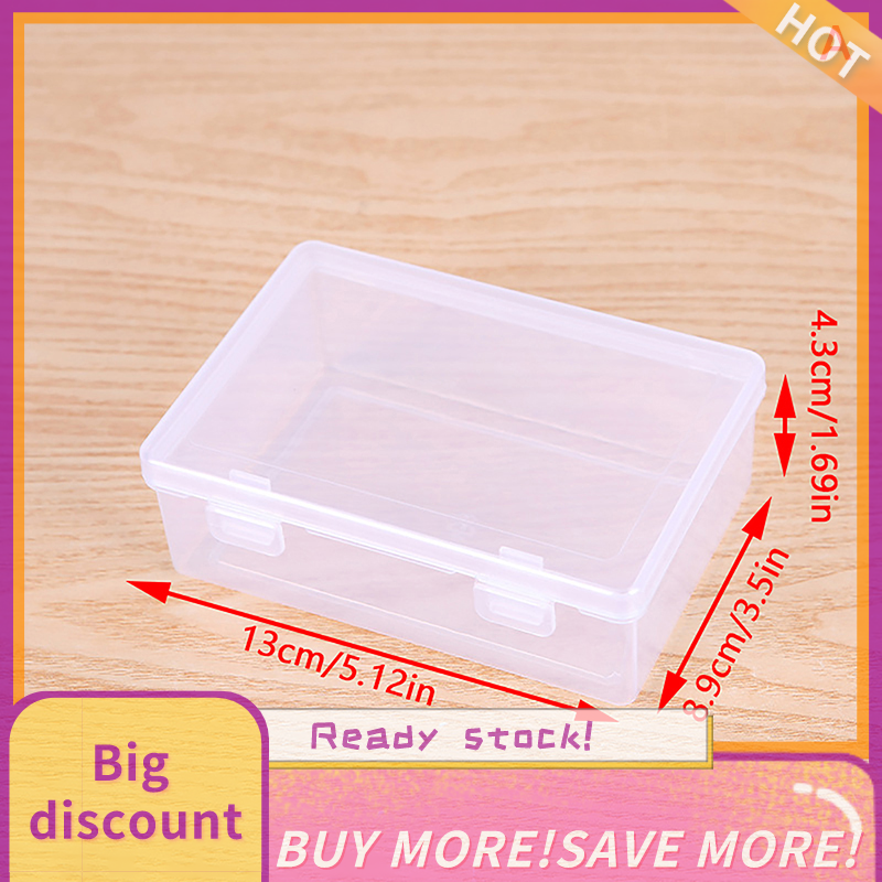 💖YKS Hộp lưu trữ Mini rõ ràng nắp hộp nhựa nhỏ cho các bộ phận công cụ lưu trữ hộp trang sức hiển thị trường hợp hạt container