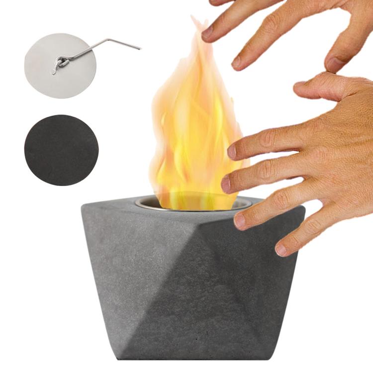 Hố lửa để bàn Lò sưởi di động Hố lửa để bàn bằng bê tông Hố lửa di động Hố lửa mini Lò sưởi cá nhân nhỏ để sử dụng trong nhà và ngoài vườn chic