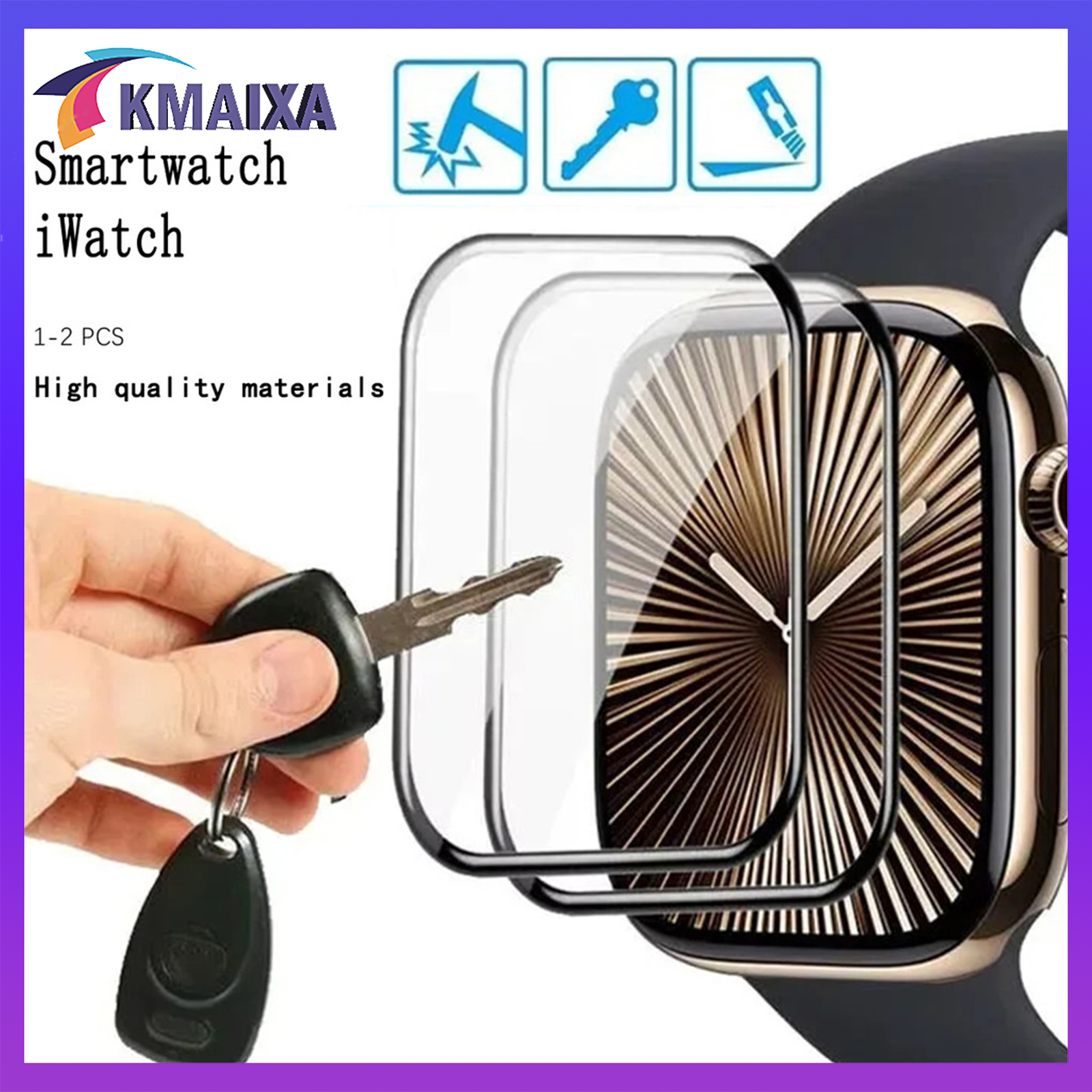 HD กระจกนิรภัยฟิล์มสำหรับ smart Watch Ultra 2 49 มม.45/44/41/40/38 iwatch series 10 9 8 7 6 5 4 46/42 มม.ป้องกันหน้าจอ ราคา 29 บาท*ส่งฟรี