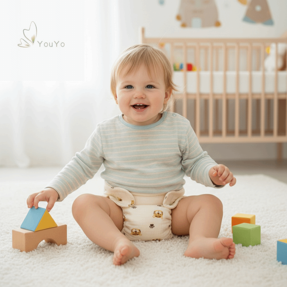 YOUYO Chống thấm nước Quần tập cho bé Bông nguyên chất Thân thiện với môi trường Tã vải cho bé Mới Chất liệu gạc Quần short cho trẻ sơ sinh Trẻ sơ sinh