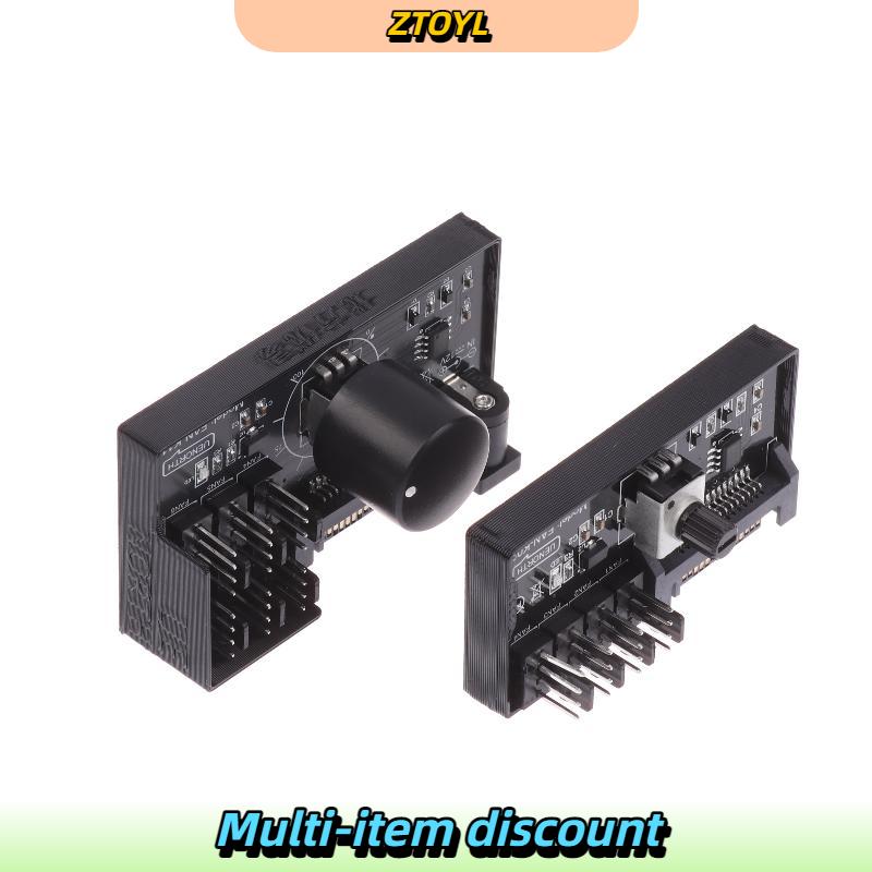 ZTOYL เครื่องควบคุมความเร็วพัดลม PWM เครื่องควบคุมความเร็วพัดลม4Pin แบบ SATA DC ตัวควบคุมความเร็วพัดลมเซิร์ฟเวอร์4ทาง6ทางตัวควบคุมฮับพัดลม PWM ราคา 97 บาท*ส่งฟรี