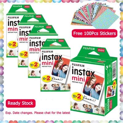 100 Sheet Fujifilm Instax Mini Film Fuji Instant Photos for Fujifilm Mini 8 Mini 11 9 7s 8 25 90 SP-1 SP-2 Mini Link Liplay + 100 Stickers