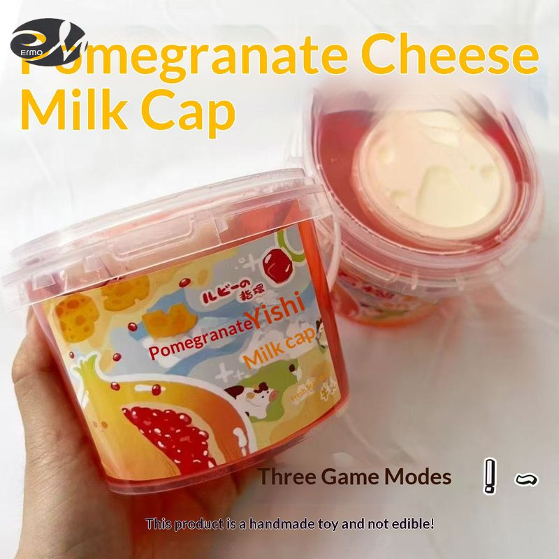 ERMO Pomegranate Cheese Milk Tea Slime Kit - Stretchy, Non-Sticky Stress Relief Toy with Three Play Styles ราคา 105 บาท*ส่งฟรี