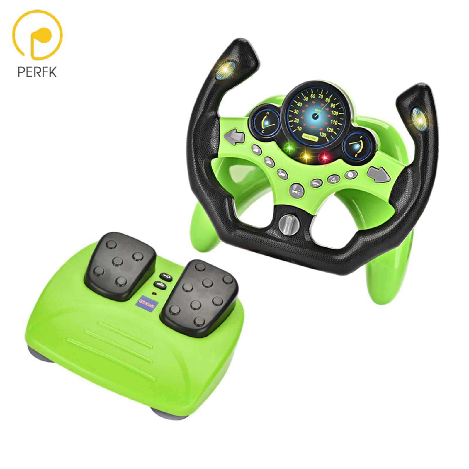 Perfk Steering Wheel Toy Set Driving Playset with Pedal Sounding Toy Multifunctional Simulation Toy for Party Role Play Birthday ราคา 2,750 บาท*ส่งฟรี