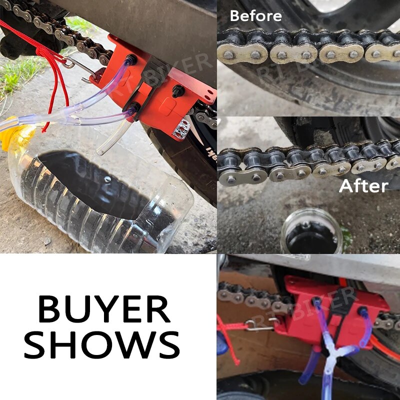 【Fast and Reliable Shipping】 2022 Newotorcycle Chain Brush Cleaner Plastic Bike Motorbike Brush Cycling Clean Chain Cleaner Outdoor Scrubber Tool