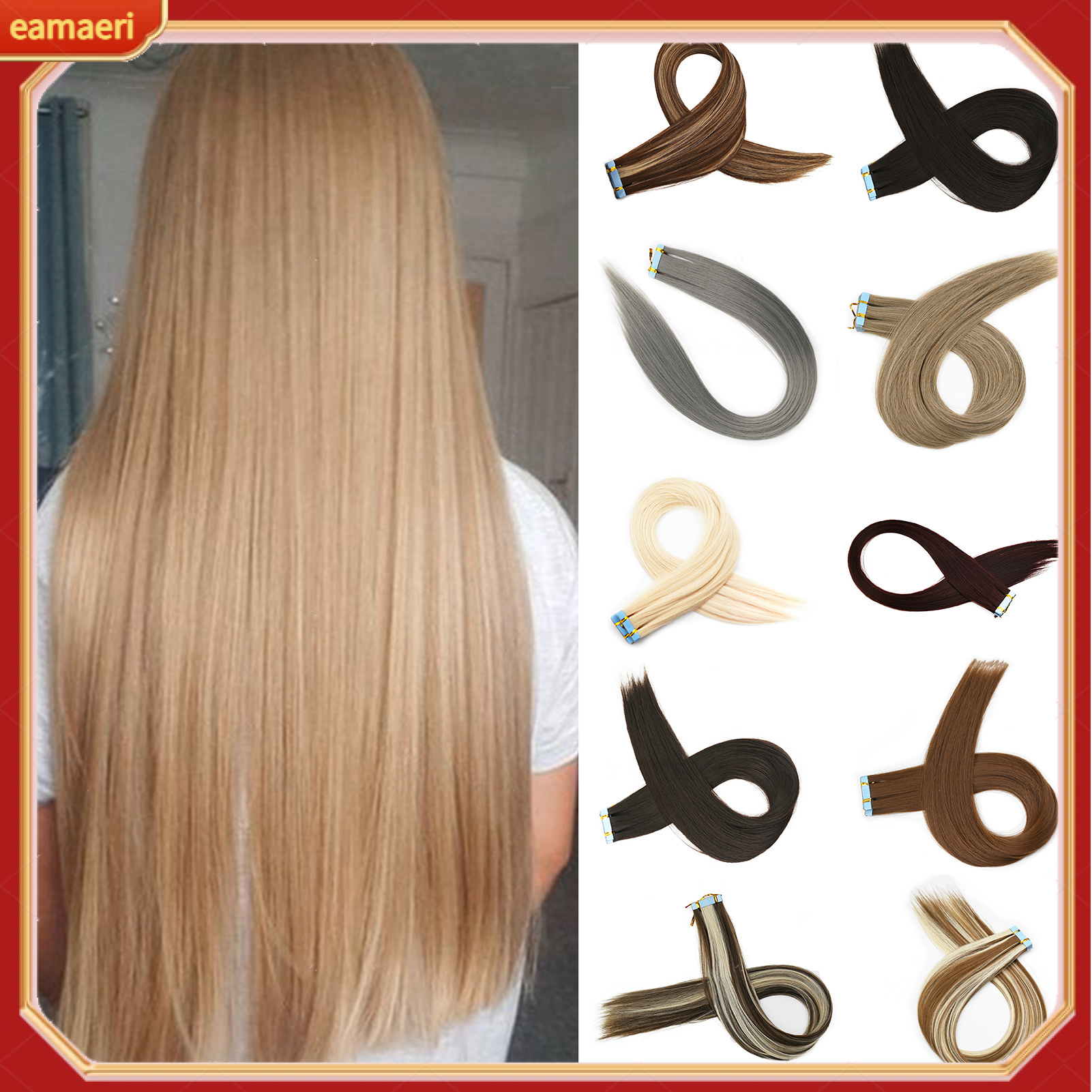 10Pcs Women Clip-in Hair Extension Heat Resistant Natural Looking Long Straight Synthetic Hairpiece High Temperature Wire Wig Extension Hair Accessories ราคา 350 บาท*ส่งฟรี