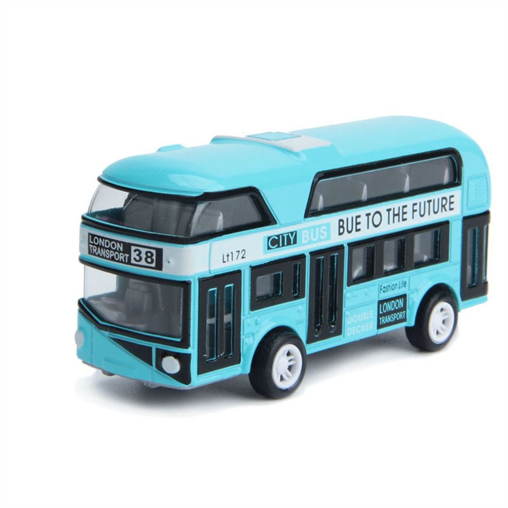 EODKUS 4 bánh xe Quà tặng Cho Trẻ Em Thành Phố Xe Du Lịch Xe Mô Hình Xe Buýt Cửa ra vào Mở Đóng Toy Phương Tiện Đi Lại Xe Buýt hai Tầng Kéo Trở Lại Đồ Chơi Diecast Xe Ô Tô Đồ Chơi Đồ Chơi Mô Hình - 2