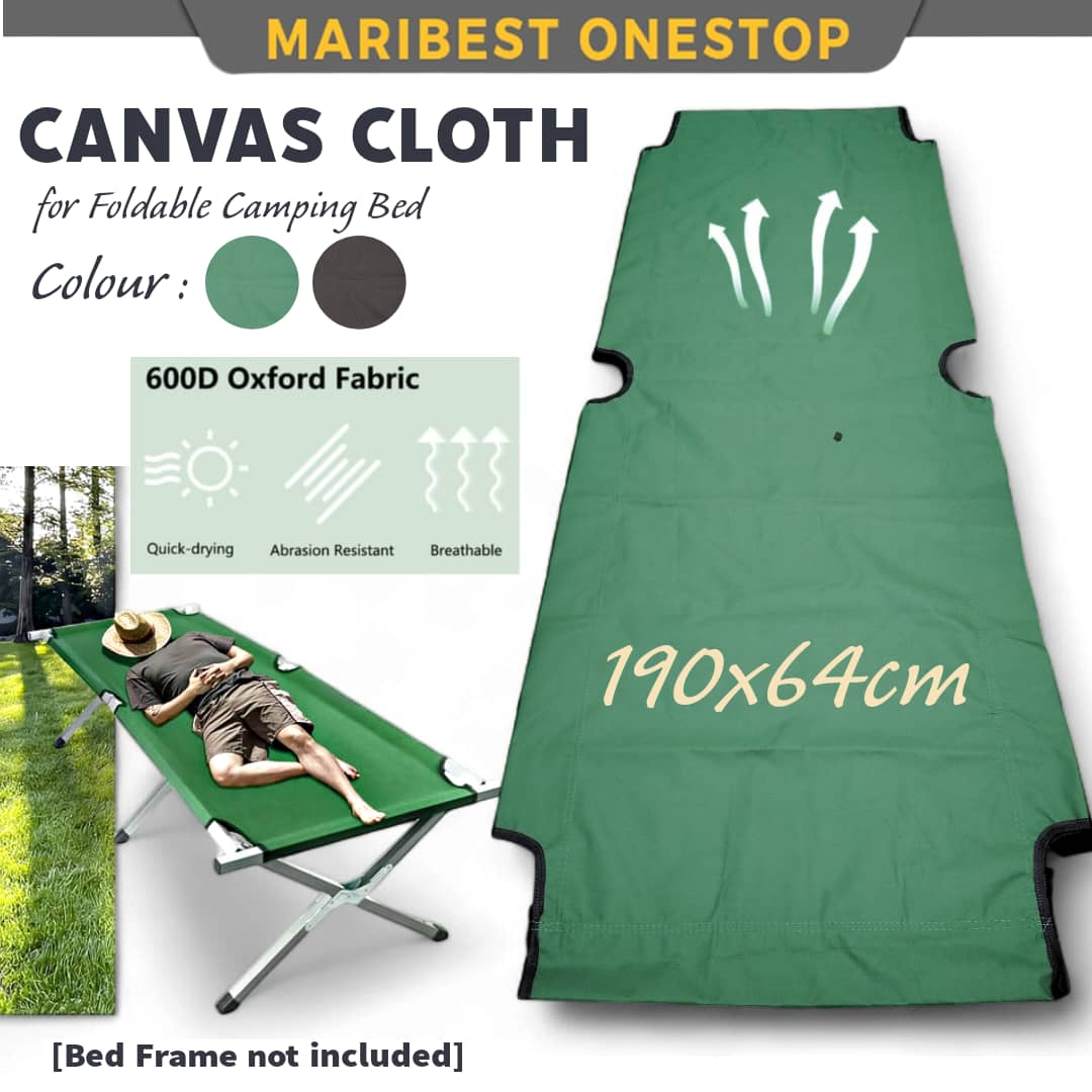 Folding Canvas Bed Portable Camping Office Single Bed With