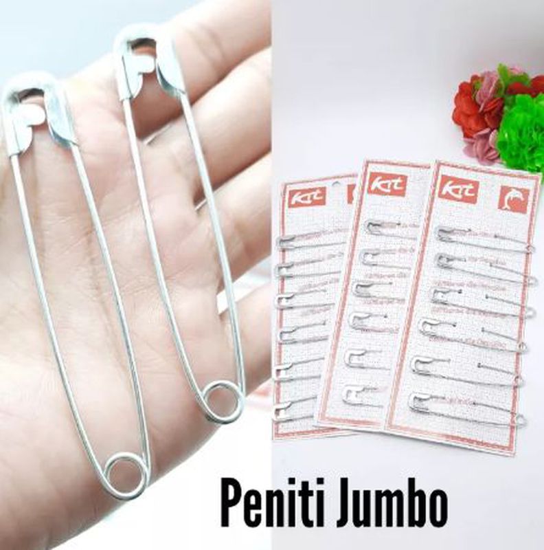 Peniti Besar Jumbo IsI 6pcs - Peniti Jumbo 8cm - Peniti Kasur