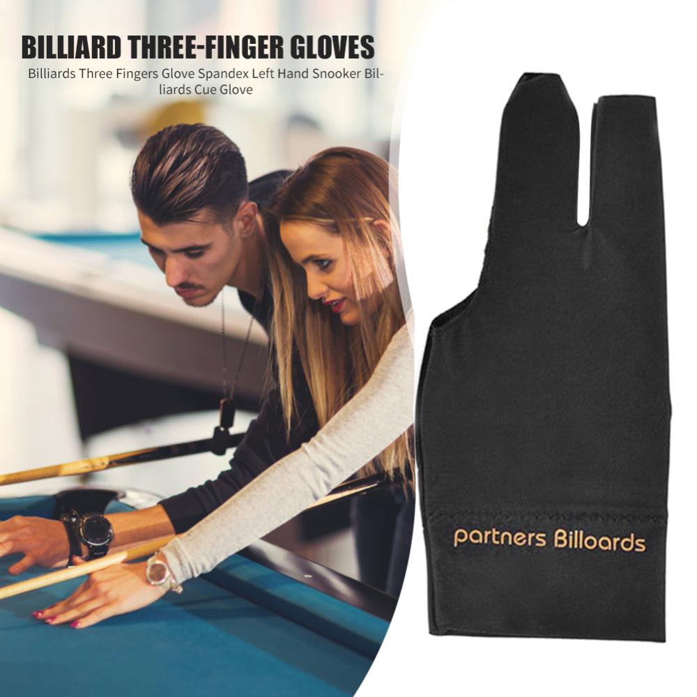 Billiard Gloves Three Fingers Snooker Billiards Gloves Spandex Snooker Billiards Mittens Non-Slip One Size Elasticity Billiard Accessories