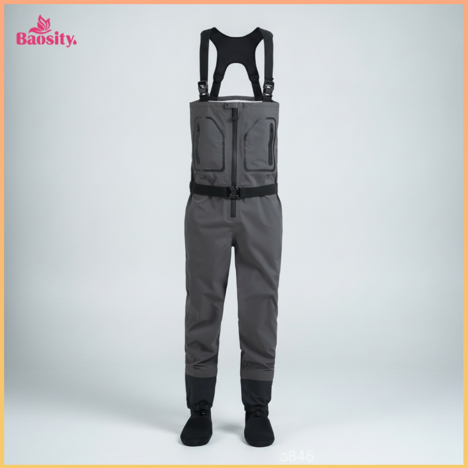 Baosity Waterproof Stockingfoot Chest Waders Breathable Waders with Zipper Front-Zip Apparel Lightweight for Anglers, Fishermen, Fly Fishing ราคา 10,315 บาท*ส่งฟรี