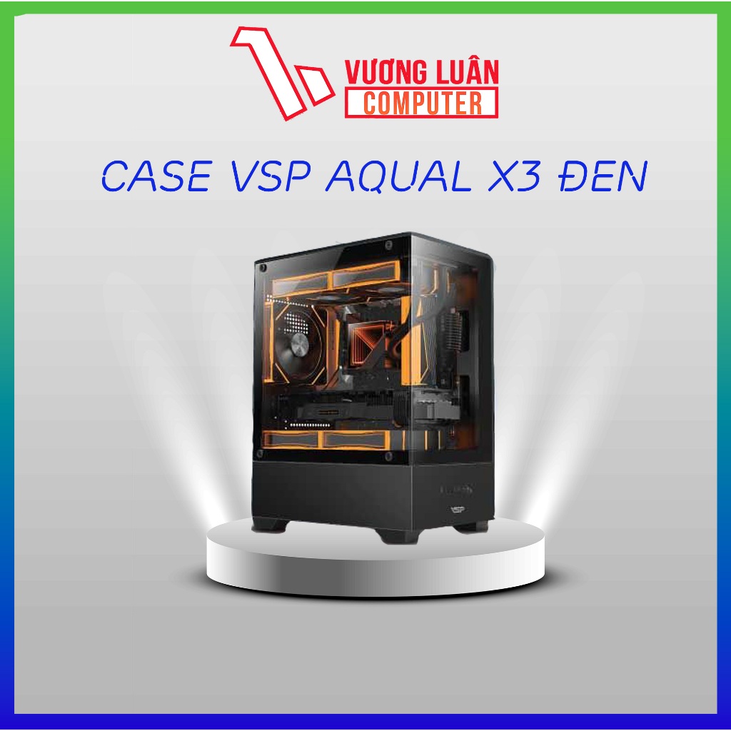 Vỏ Case máy tính VSP AQUAL X3 - Hàng Chính Hãng VSP Trắng/ Đen/ Hồng 3 màu tùy chọn