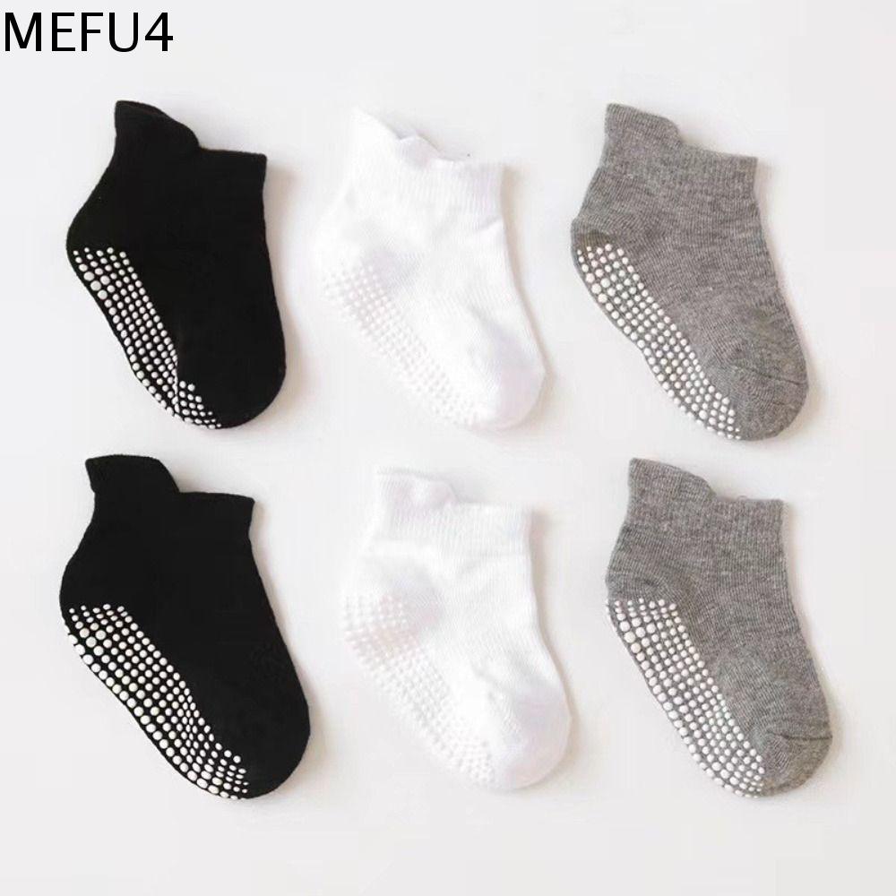 MEFU4 6Pairs Không trượt Tất trẻ em chất liệu chắc chắn Trẻ sơ sinh Ngắn Tất ống cho trẻ em Dễ thương Bông Vớ đi bộ cho trẻ nhỏ Em bé