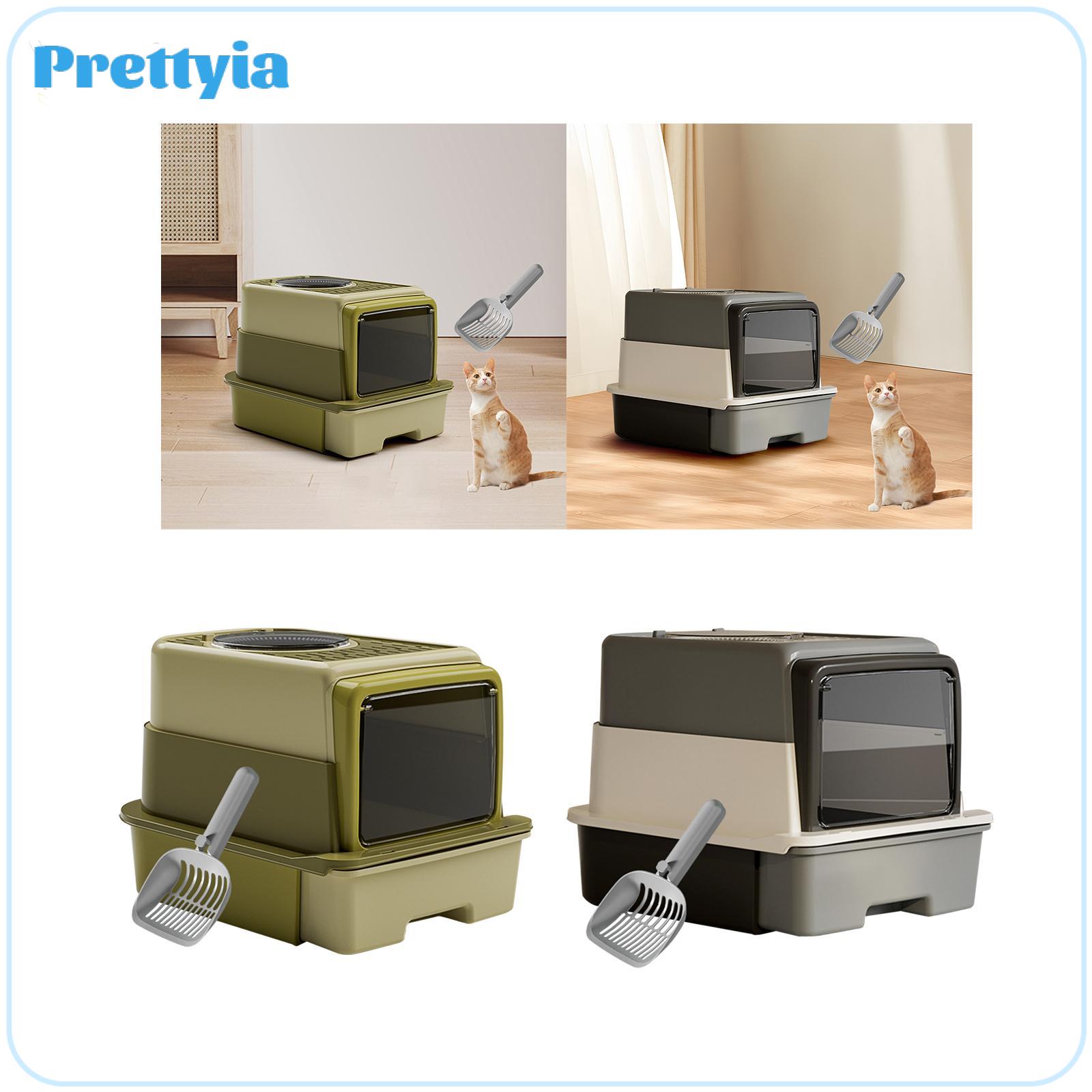 Fully Enclosed Cat Litter Tray Privacy Covered Cat Litter Box Large Enough Hooded Cat Litter Box with Scoop for Home Gift Travel ราคา 1,933 บาท*ส่งฟรี