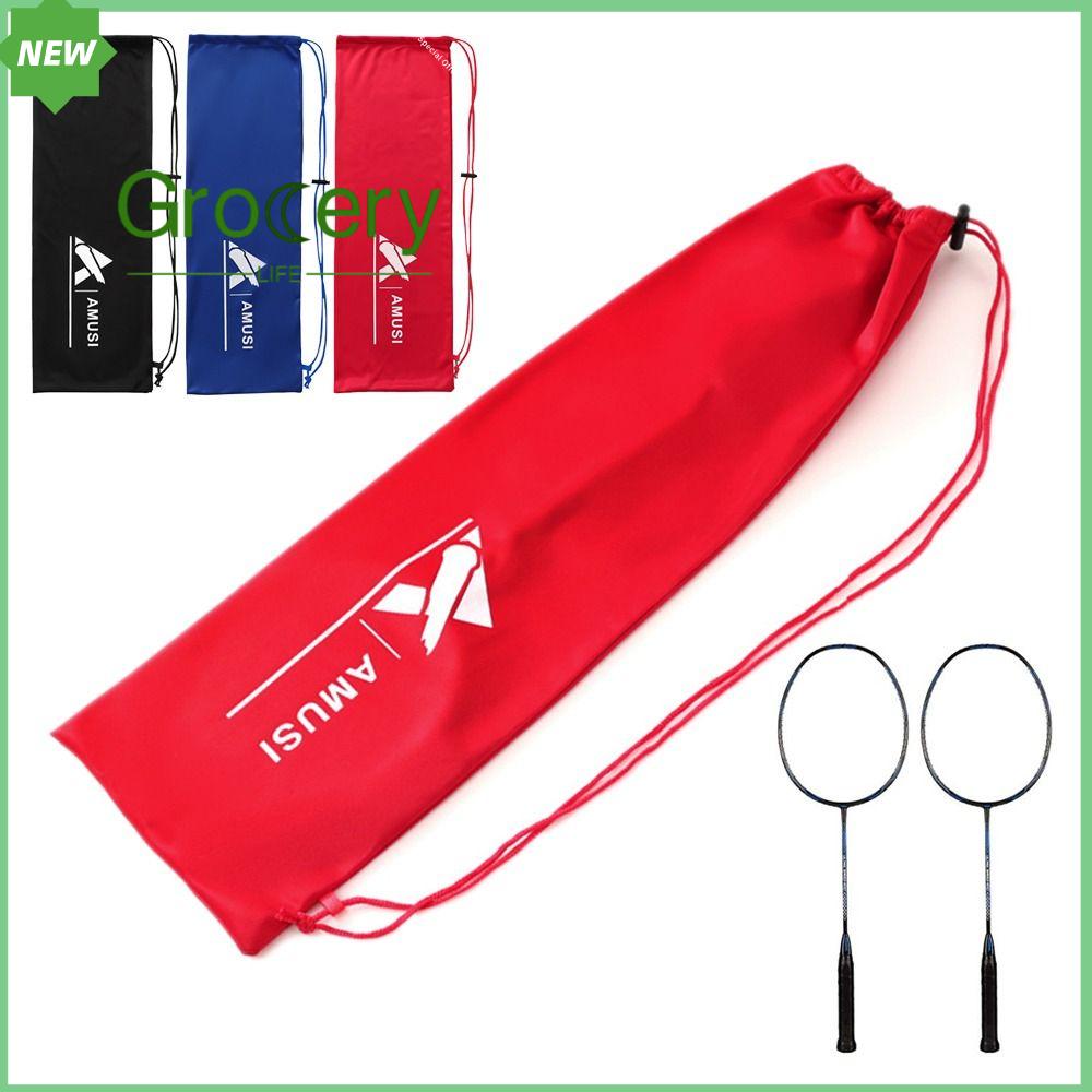 GROCERY LIFE Dày Túi đựng vợt cầu lông Nhung Di động Túi dây rút vợt Phụ kiện cầu lông Đựng quần vợt Thể thao