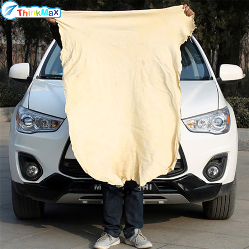 Natural Chamois Leather Car Cleaning Cloth Wash Suede Absorbent Quick Dry Towel ราคา 83 บาท*ส่งฟรี
