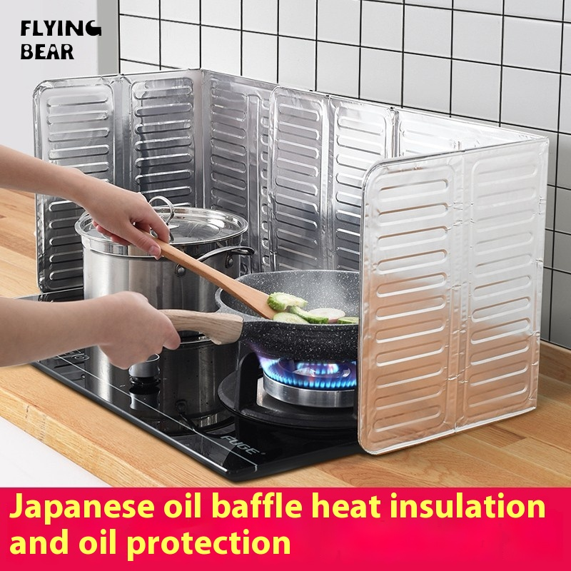 Bay gấu Nhật Bản nhà bếp tấm chắn bùn dầu bảng điều chỉnh cho bếp chống dầu spatter lá chắn